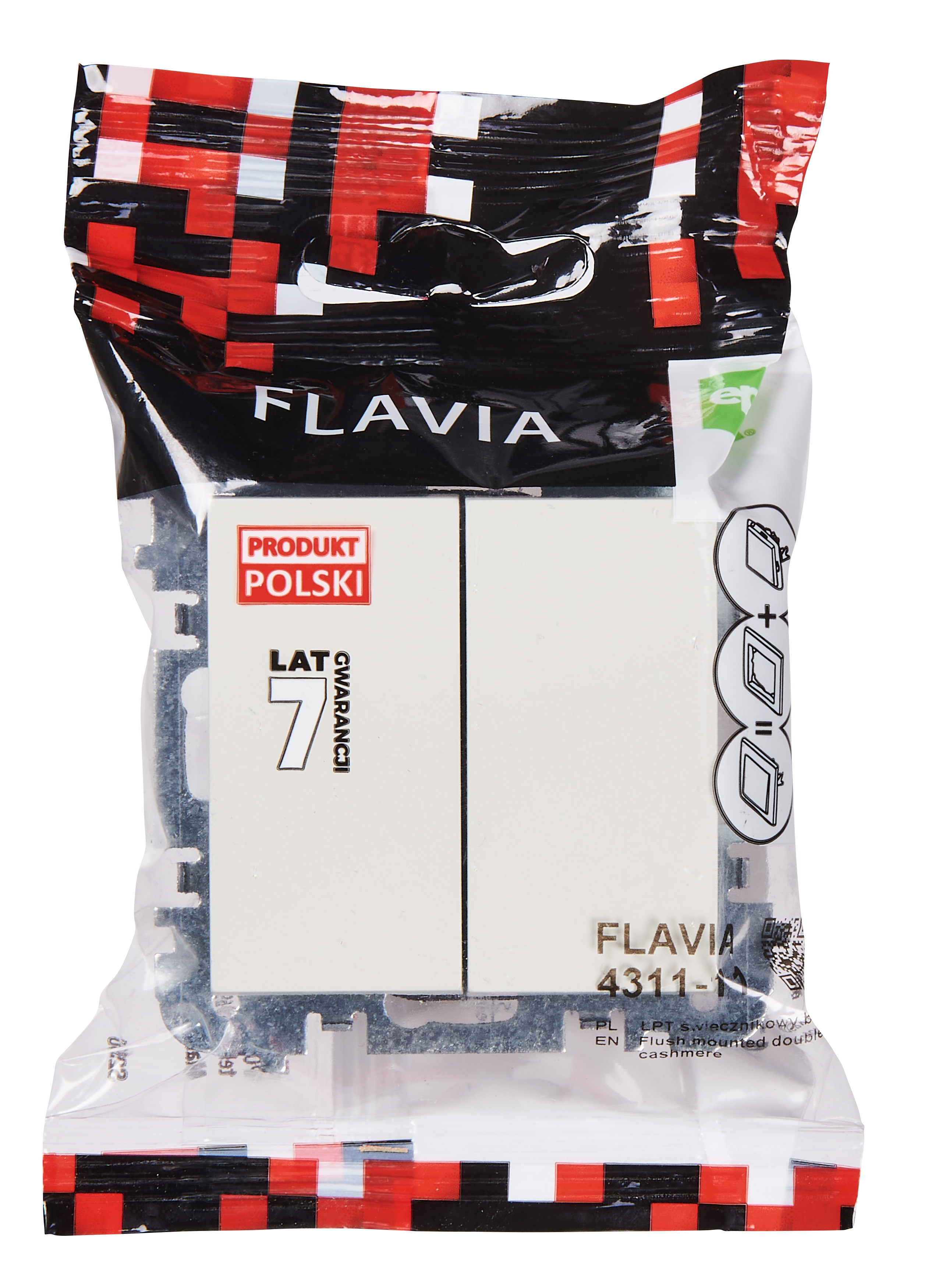 Włącznik podwójny Flavia kaszmir Elektro-Plast - 4