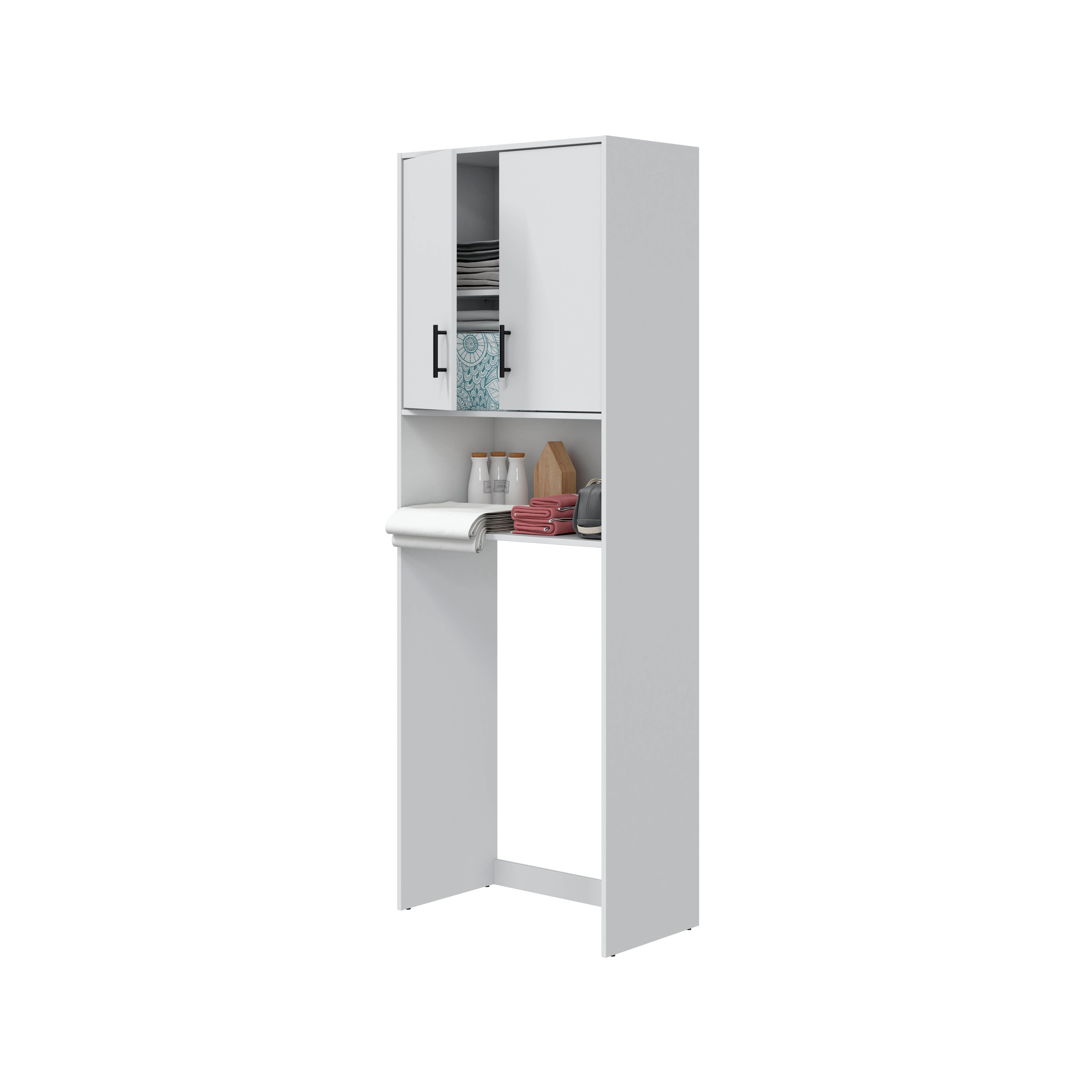 Armario para lavadora 207x73x40 blanco artik - 4