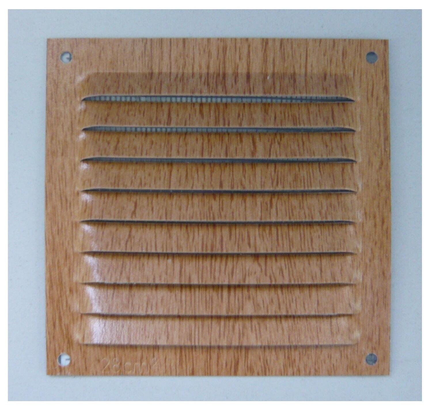 Rejilla de ventilación de aluminio barnizado de 10x10x0.8 mm