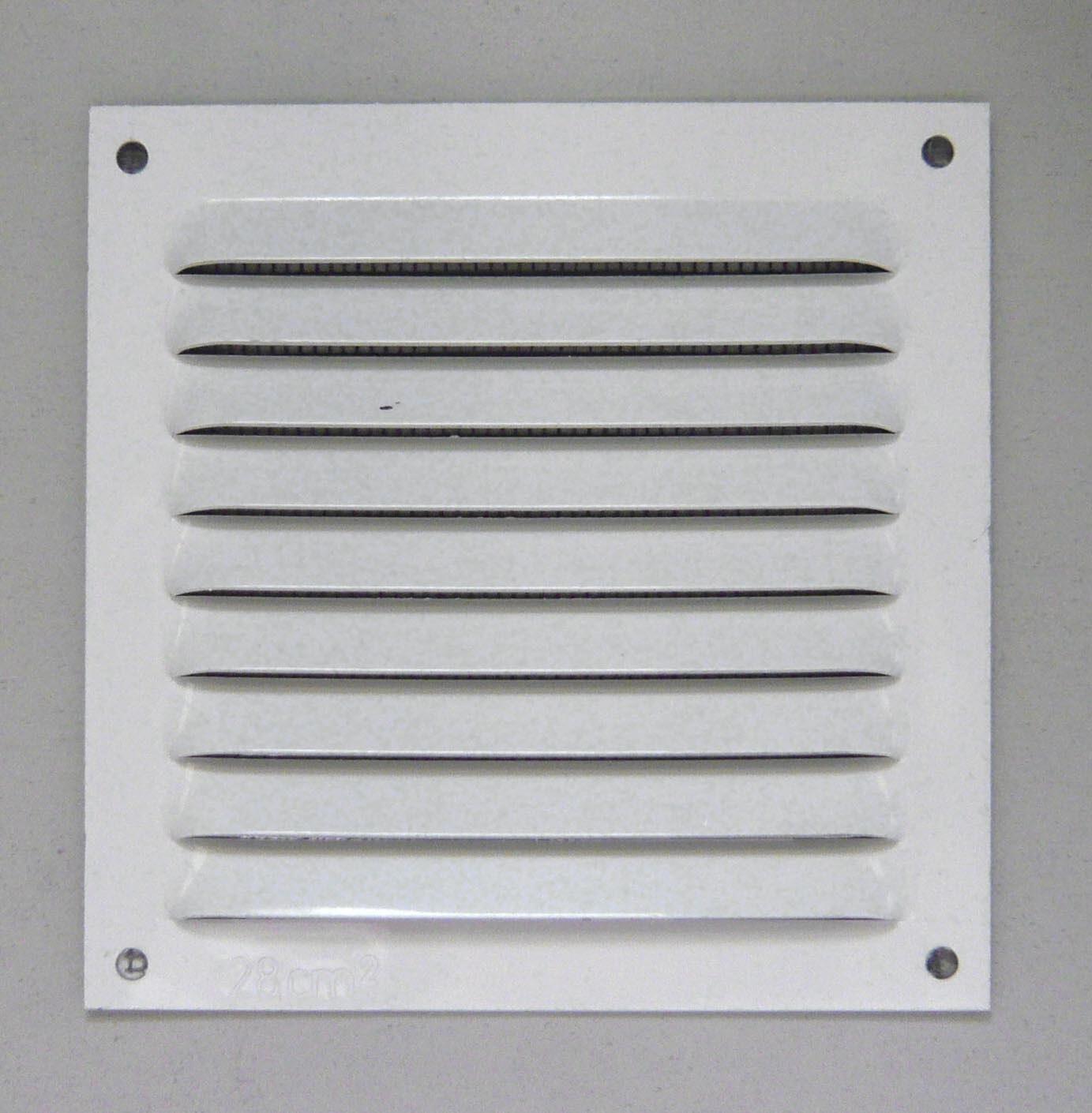 Grelha VENTILAÇÃO 10X10CM S/B ALUMÍNIO 0.6 LACADO BRANCO - 2