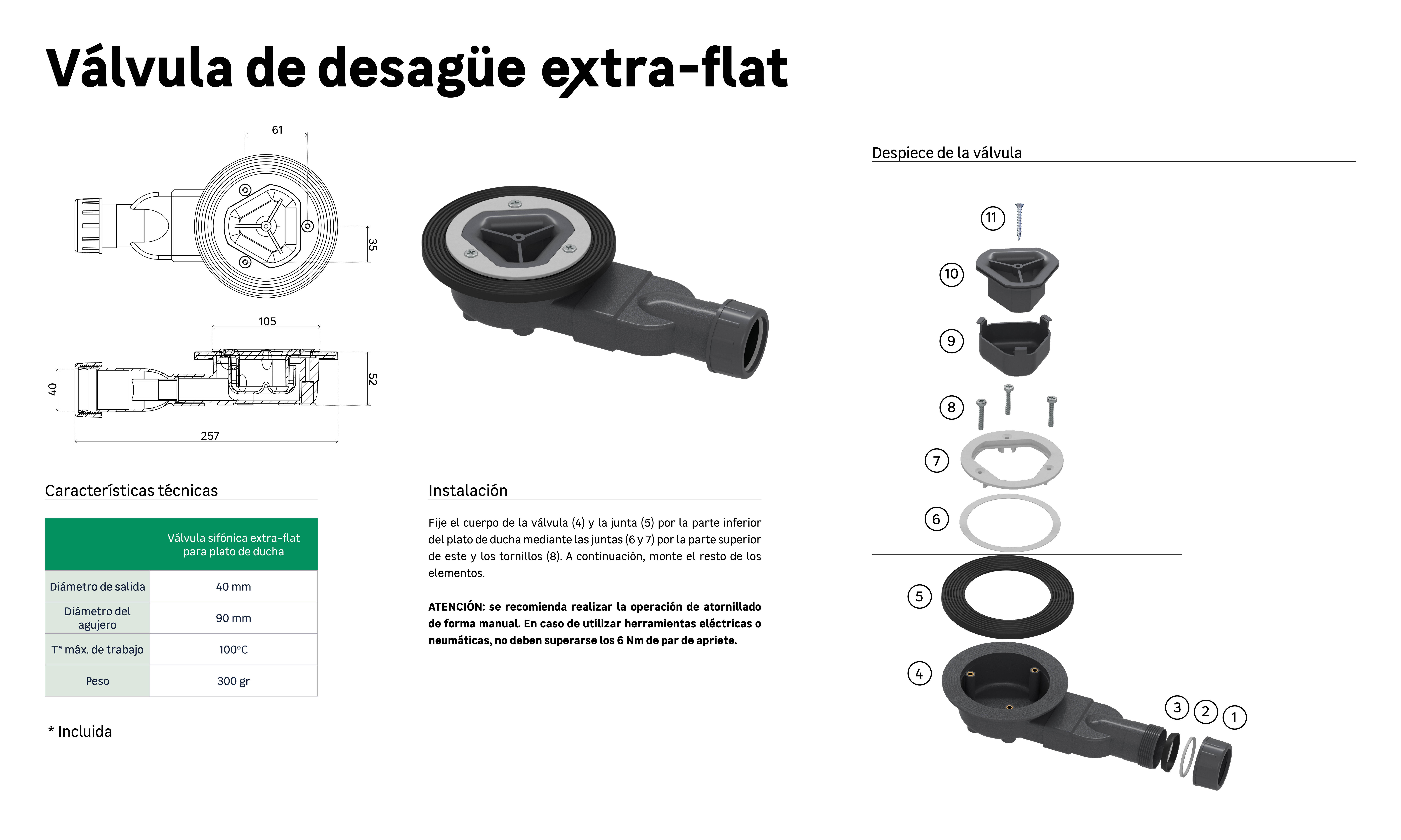 Plato de ducha Colors Pizarra 150x70 cm crudo - 4