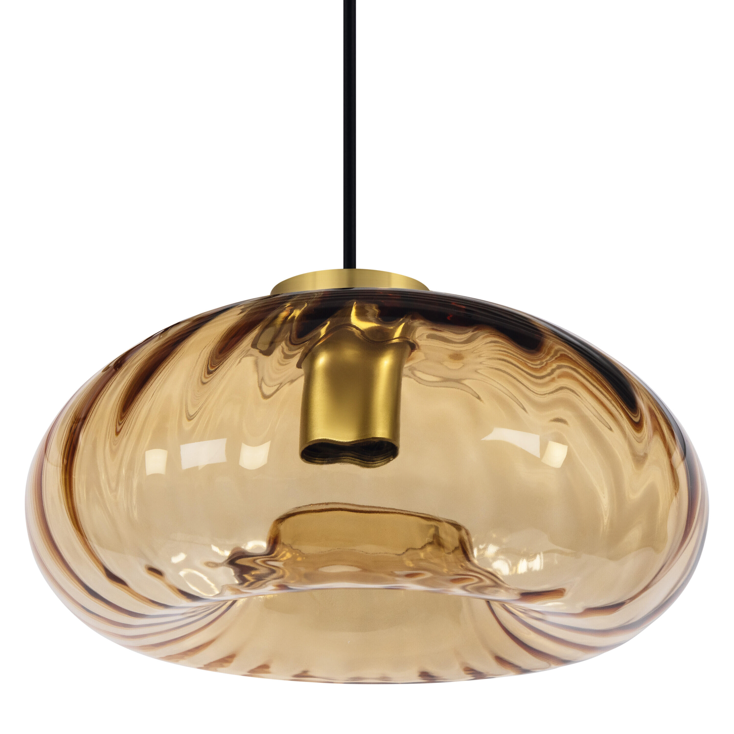Suspension Decor glass cristal, ambre, Diam.28 cm, E27 - 6
