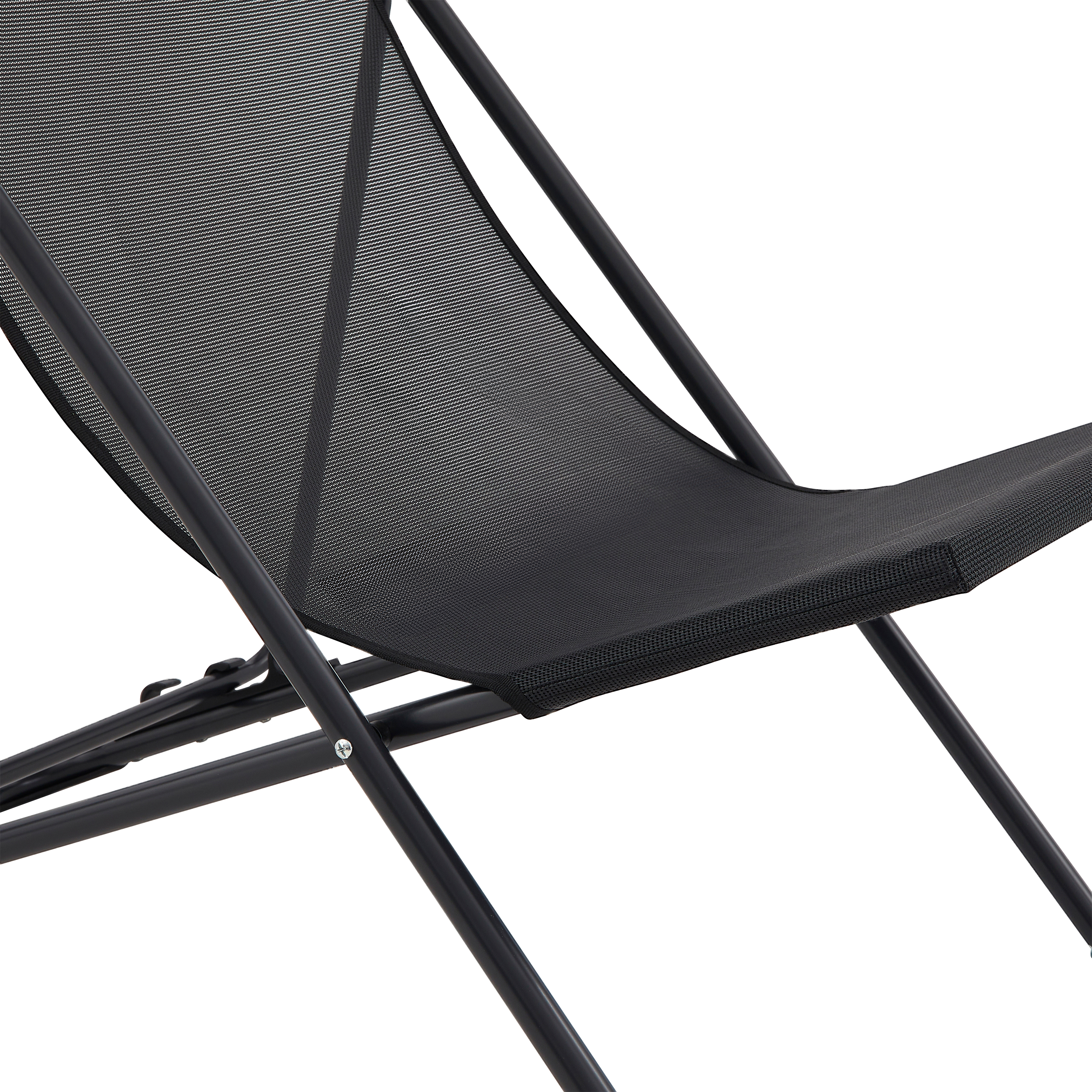 Cadeira relax em aço e textileno 91x92x60 cm antracite - 14