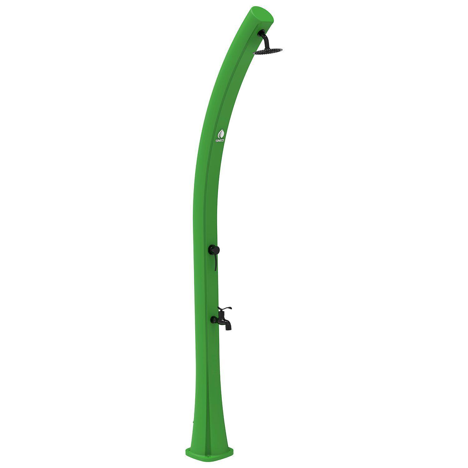 Ducha solar para jardín sined de pehd de 25l y cobertor de pvc