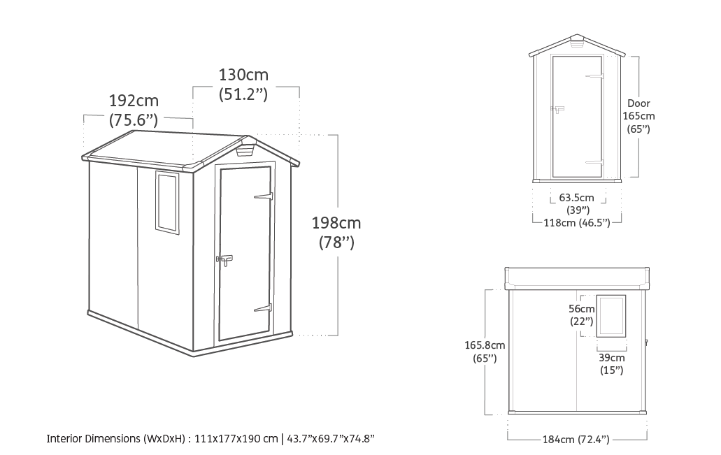 Abrigo de resina KETER MANOR área útil 2,5m² - 7
