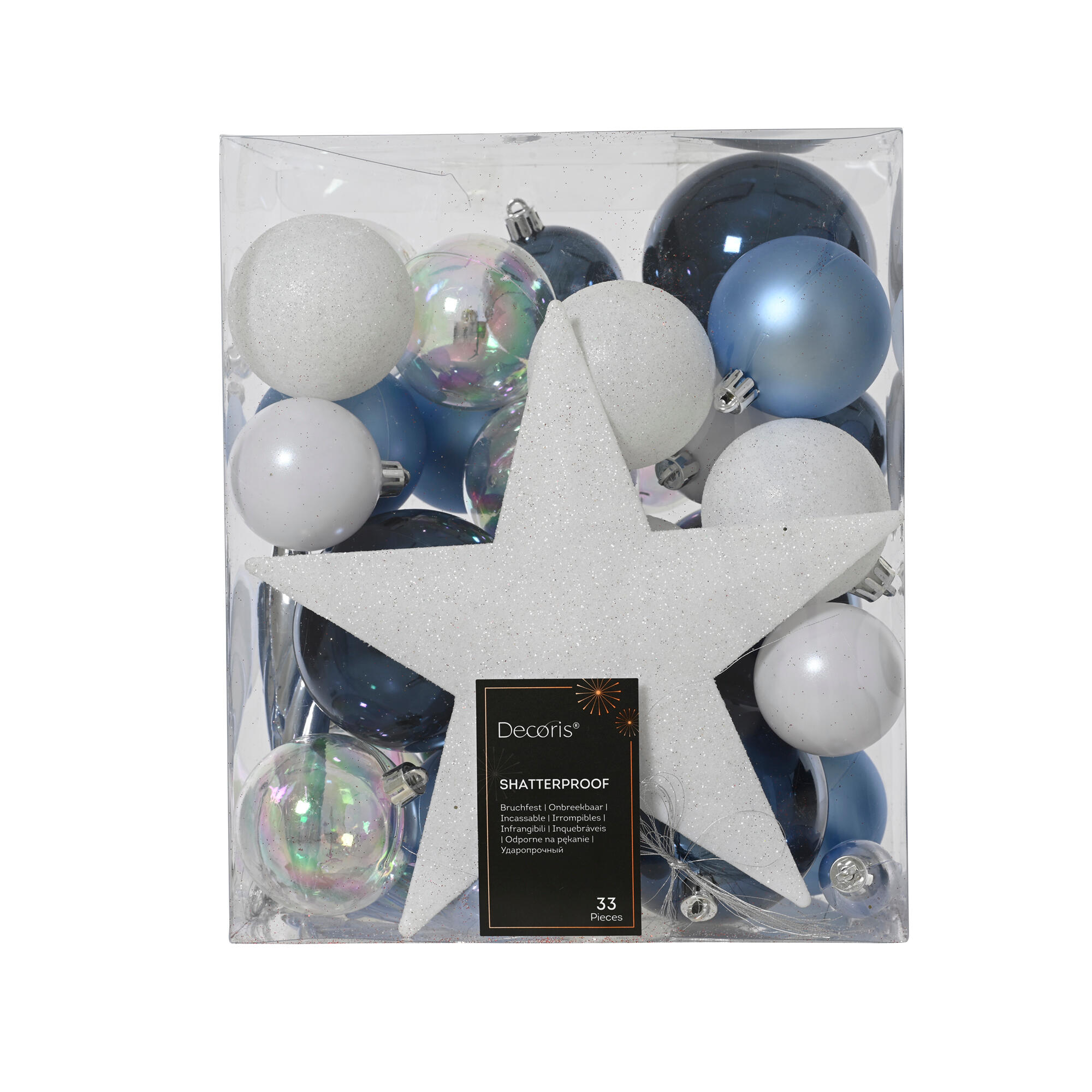 Juego de bolas navideñas para interior multicolor de 8 cm 33 unidades - 2