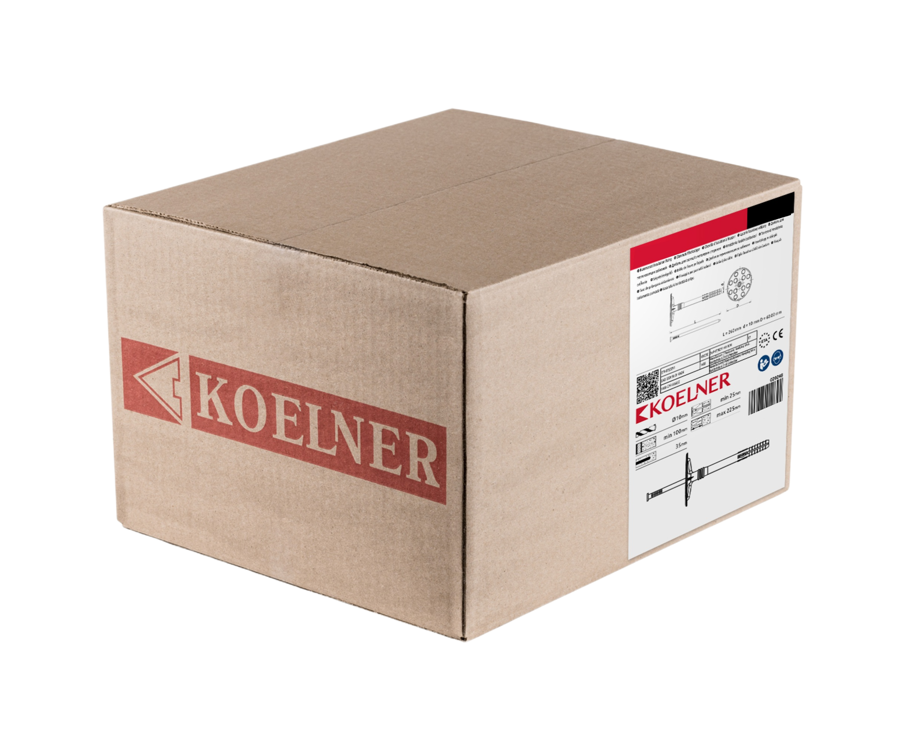 Kołek mocujący do termoizolacji 10/180 mm z trzpieniem metalowym 250 sztuk - 2