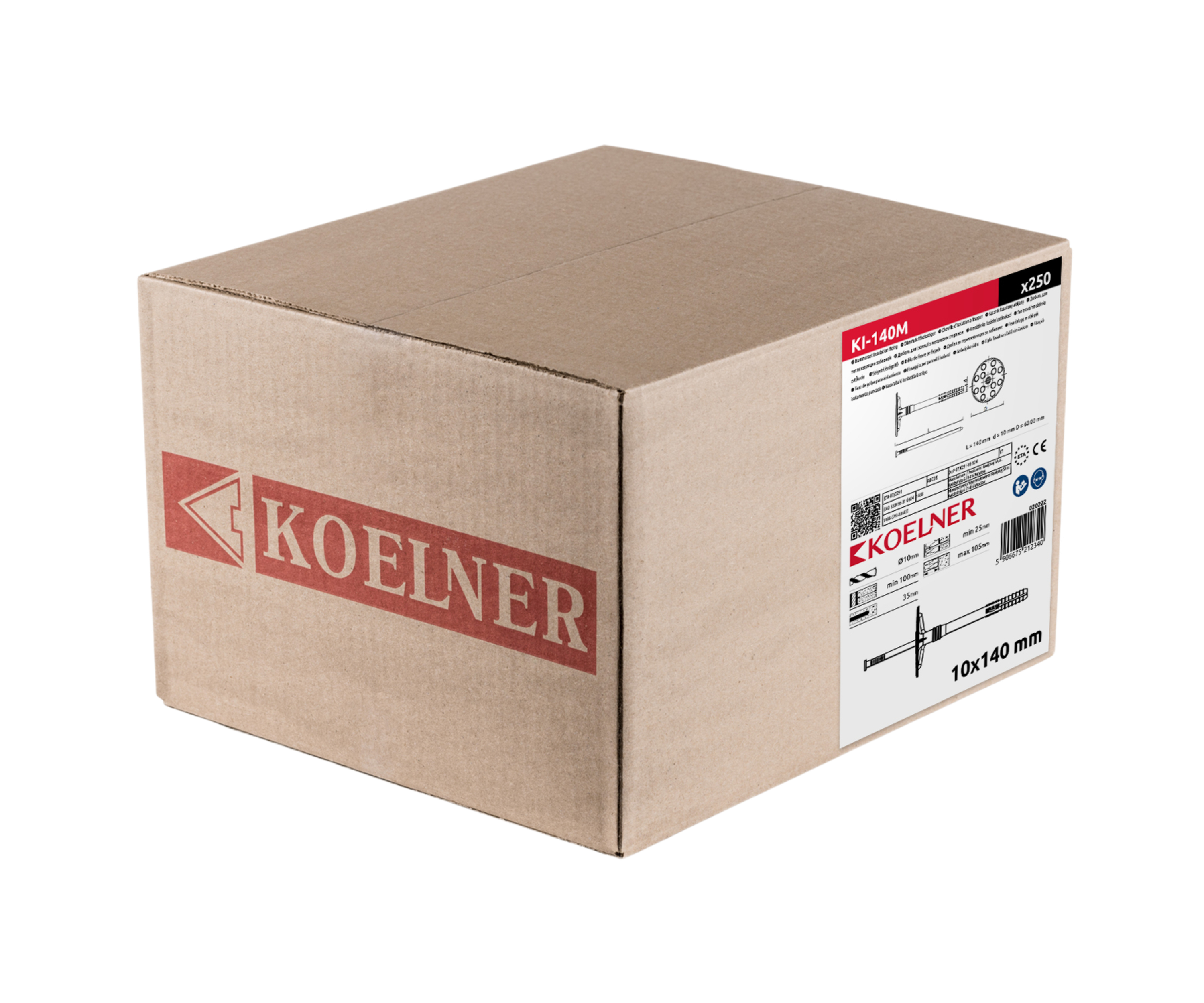 Kołek mocujący do termoizolacji 10/140 mm z trzpieniem metalowym 250 sztuk - 2