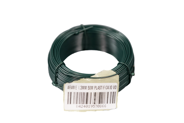 Arame plastificado 50 m 2,1 mm verde