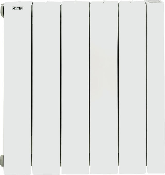 Radiateur électrique connecté à inertie fluide 1000 W Alcantara 3 blanc