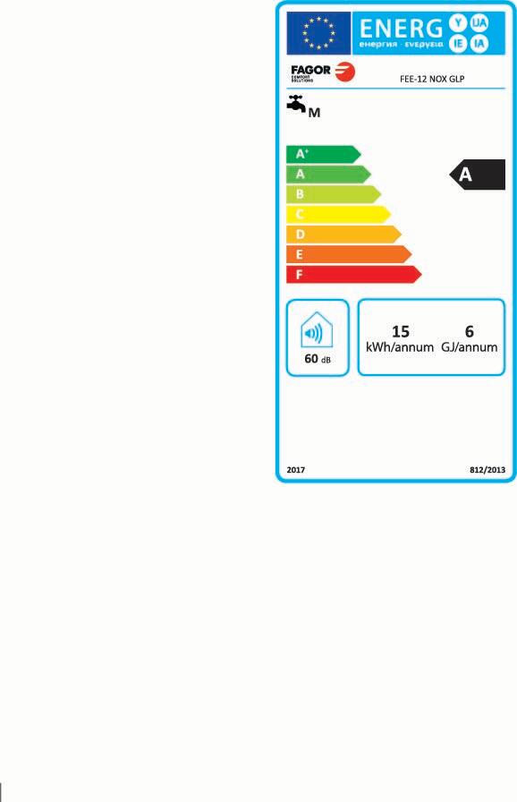 Calentador gas estanco FAGOR FEE-12 NOX gas butano 12L - 6