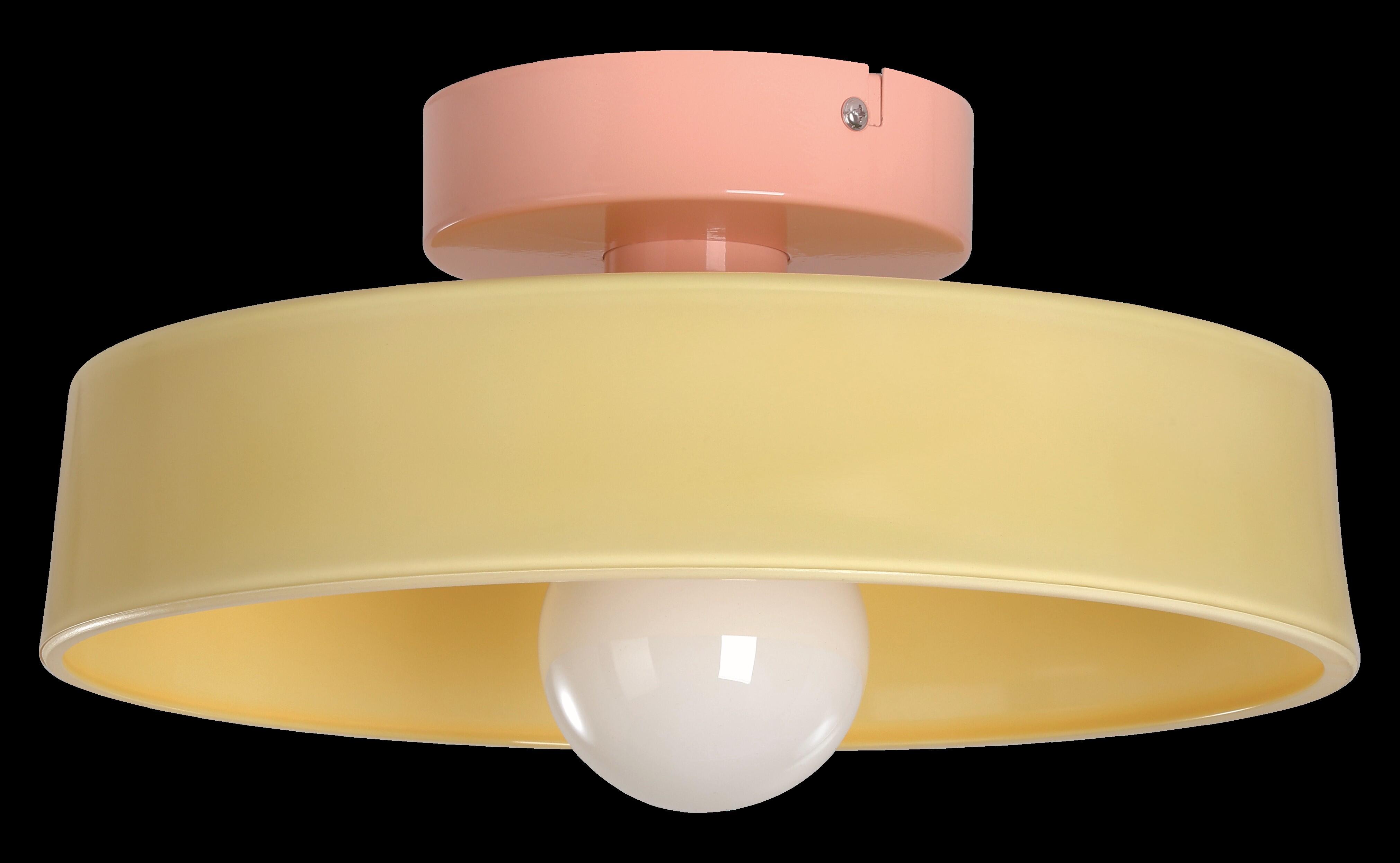 Candeeiro de teto e27 bicolor d32 amarelo/rosa - 4