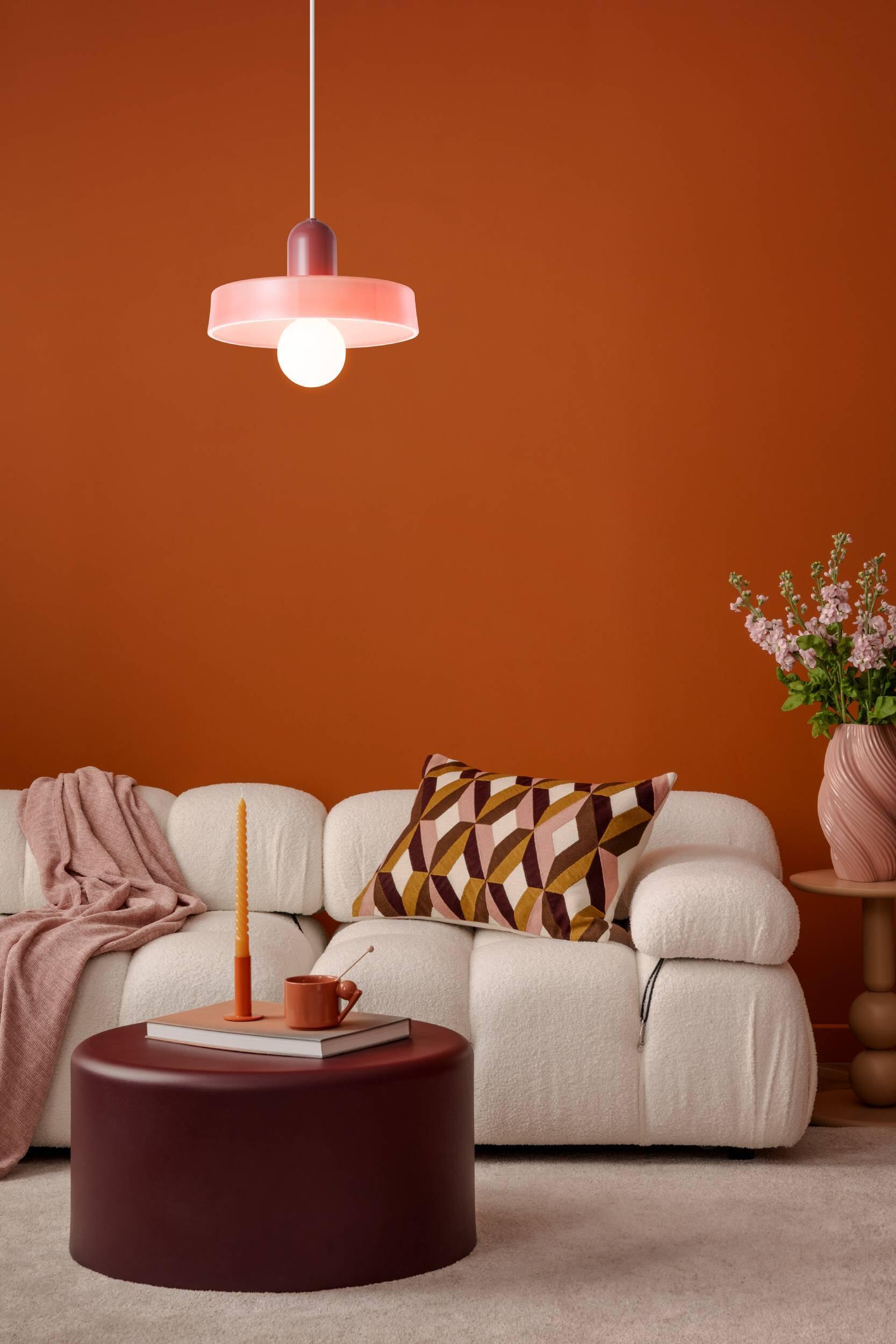 Suspension Presa cristal, rose, Diam.25 cm, E27 - 3