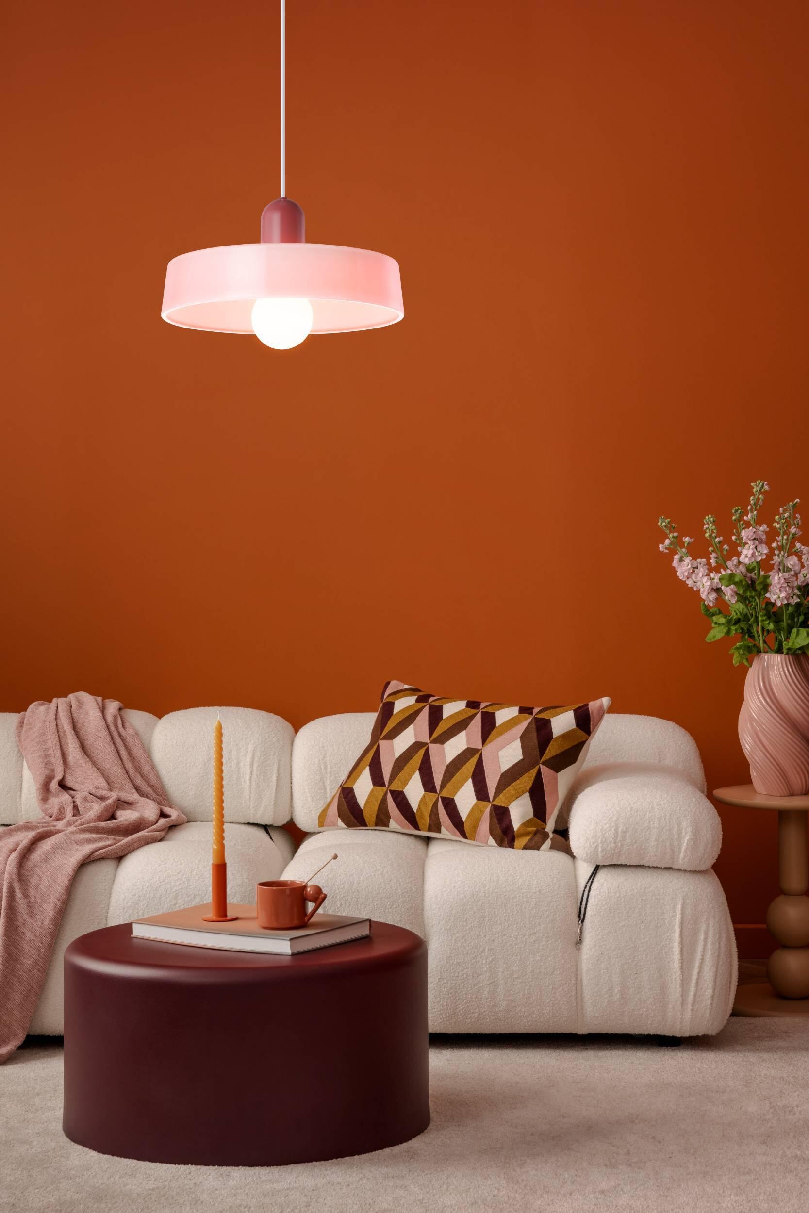Suspension Presa cristal, rose, Diam.32 cm, E27 - 2