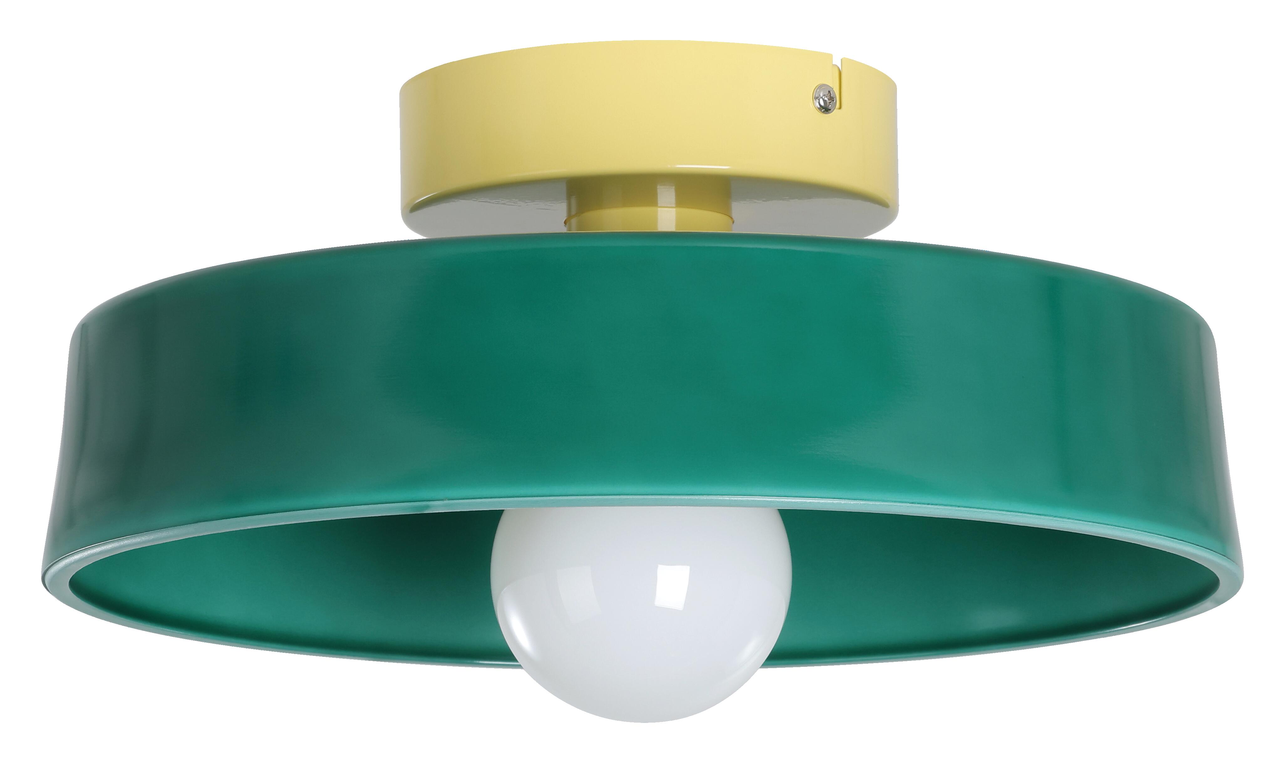 Candeeiro de teto Presa E27 D32 Bicolor verde e amarelo - 4