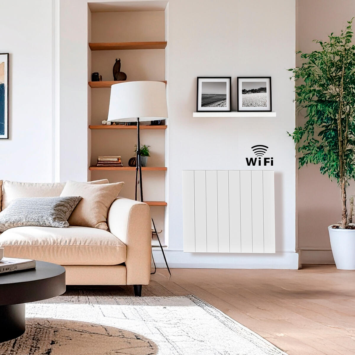Radiateur électrique connecté à inertie sèche 1500 W HJM AVA H WIFI - 2