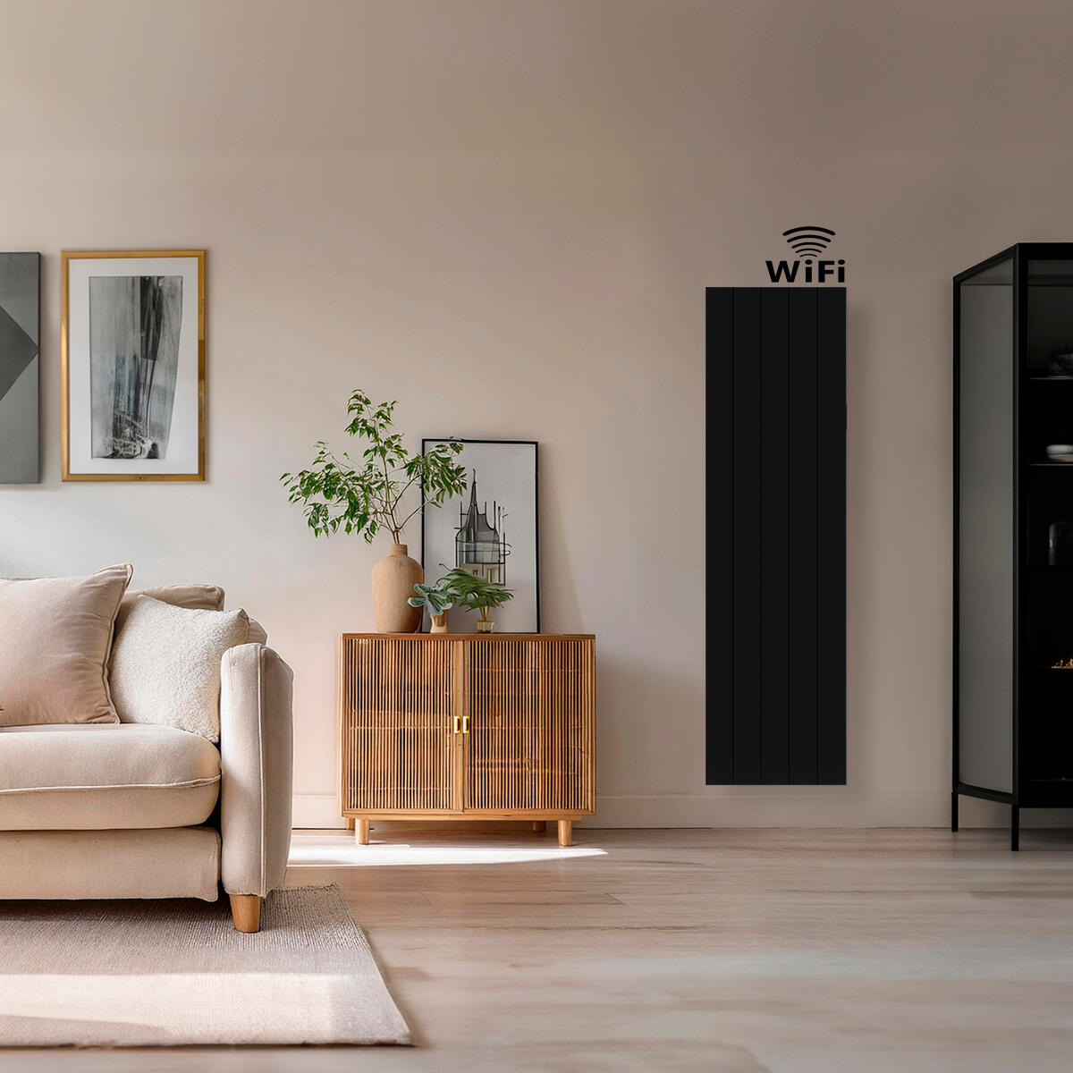 Radiateur/Sèche-serviettes électrique connecté à inertie sèche 1500 W HJM AVA V - 2