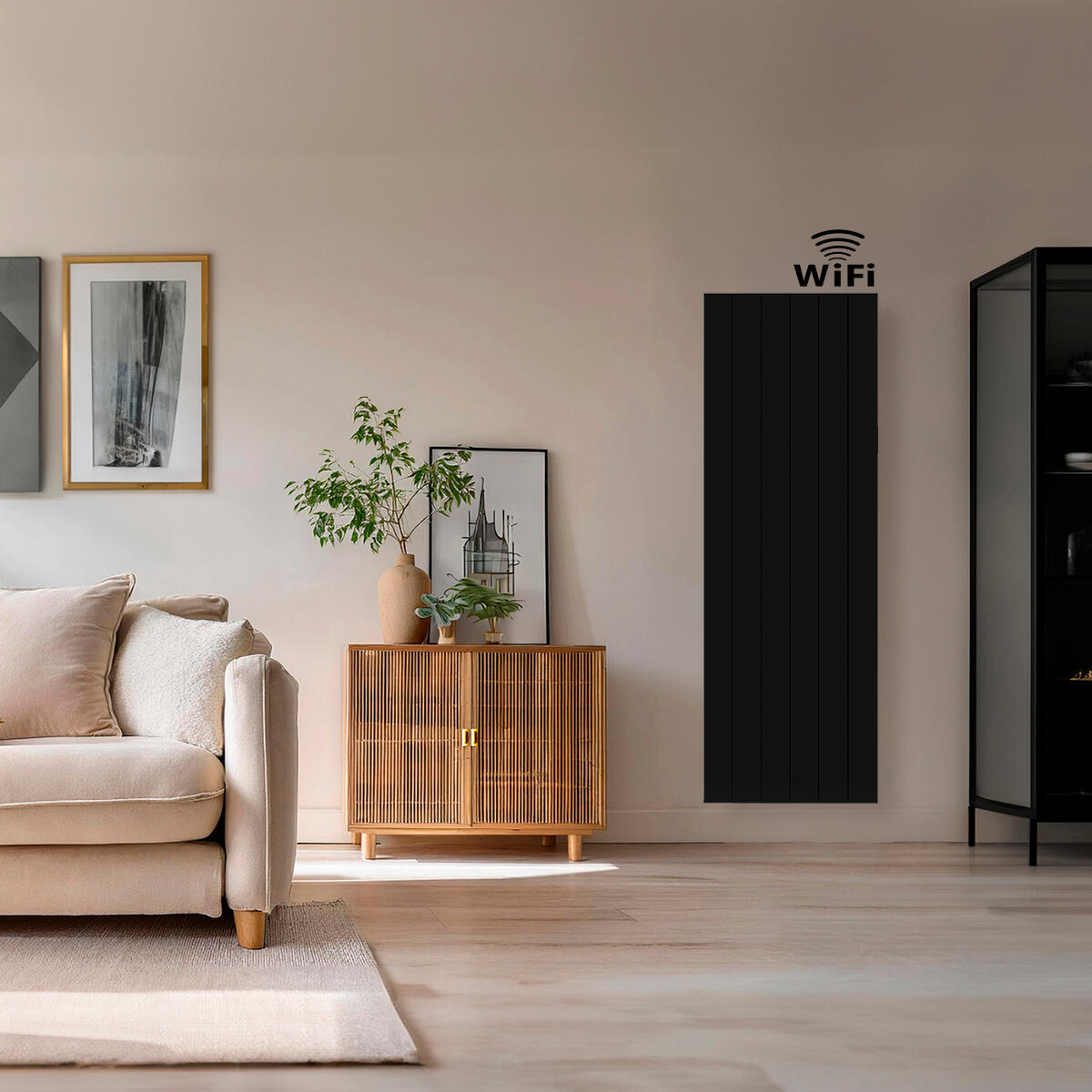 Radiateur/Sèche-serviettes électrique connecté à inertie sèche 2000 W HJM AVA V - 2