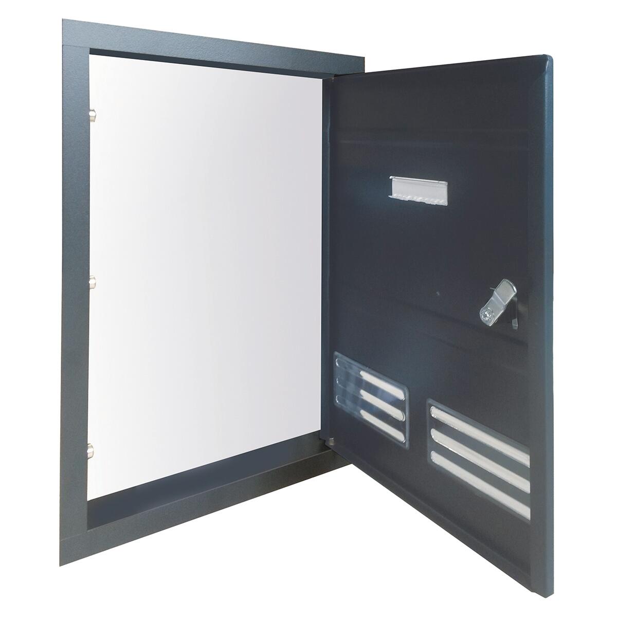 Sportello per cassetta postale ALUBOX da incasso in ghisa L 29 x H 40 cm - 2