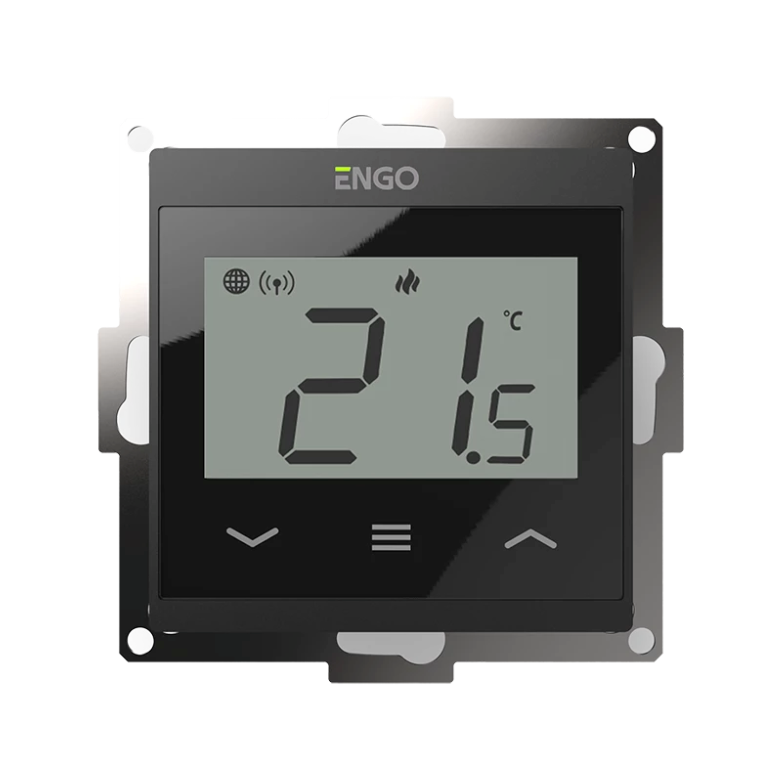 Bezprzewodowy podtynkowy regulator temperatury czarny E55-B ENGO