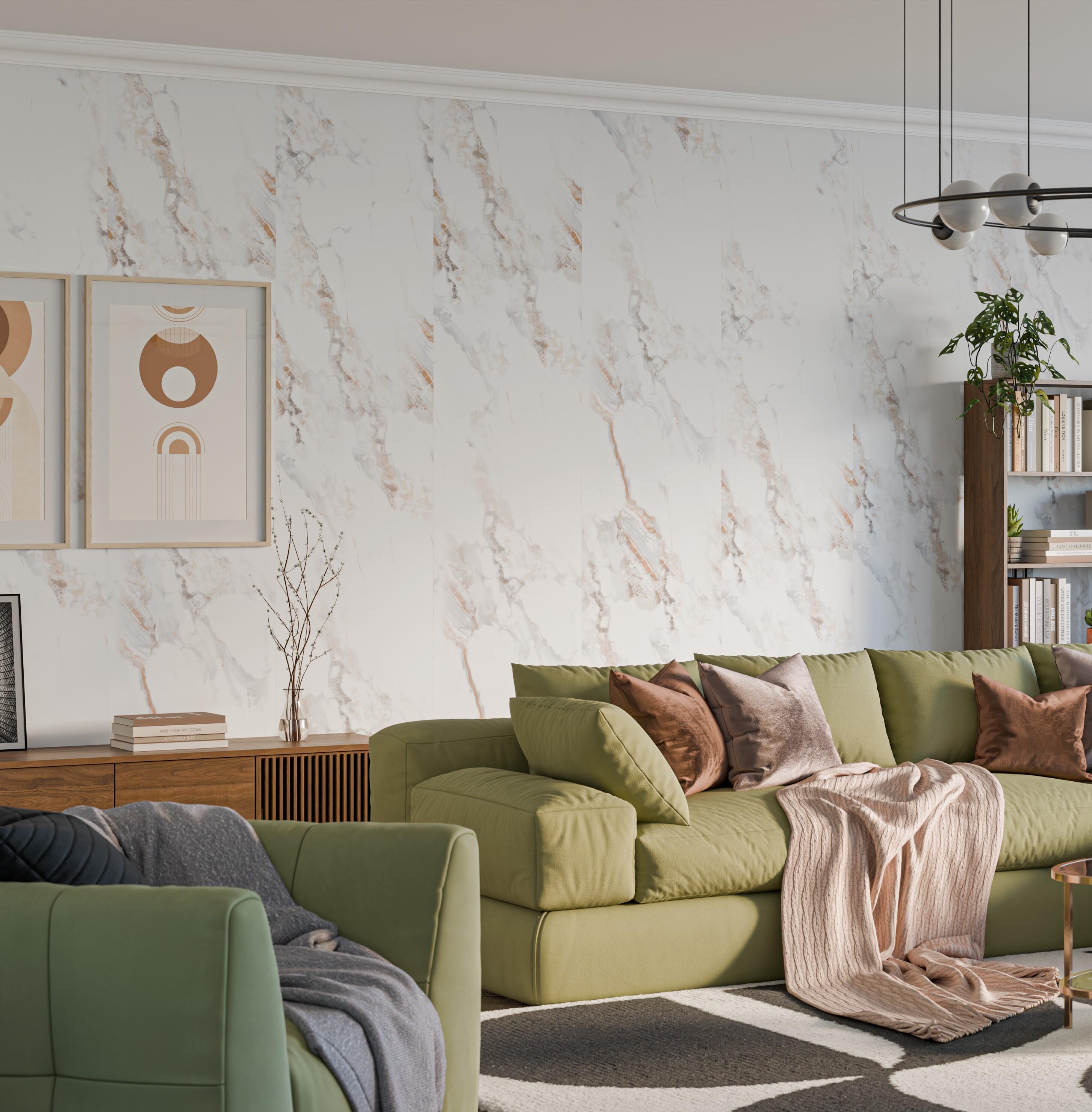 Panel dekoracyjny samoprzylepny Marmur szaro-złoty 60 x 280 cm DMS - 2