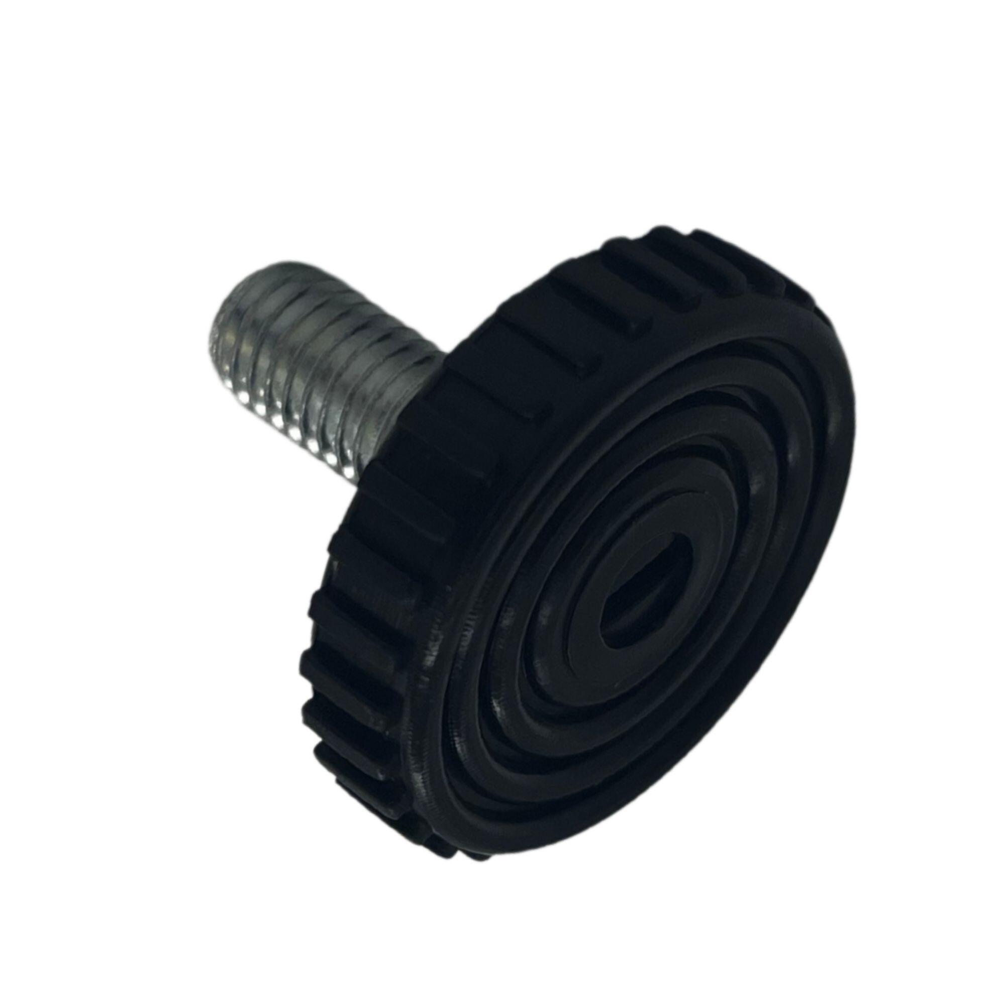 Set di 4 piedi per mobili regolabili in ferro nero lucido ø 3 x H 2 cm - 3