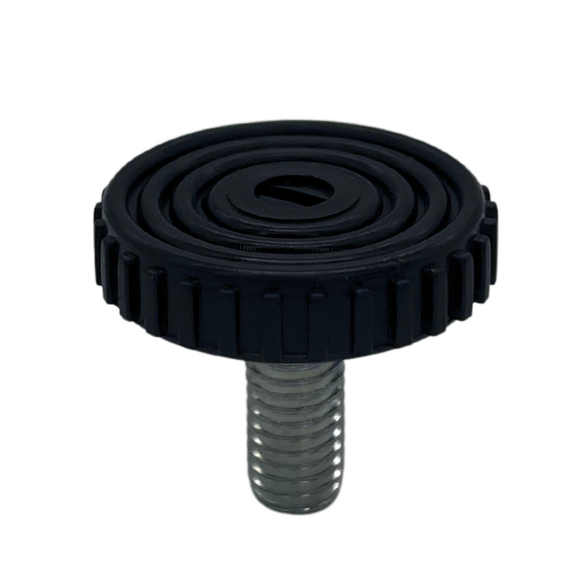 Set di 4 piedi per mobili regolabili in ferro nero lucido ø 3 x H 2 cm - 2