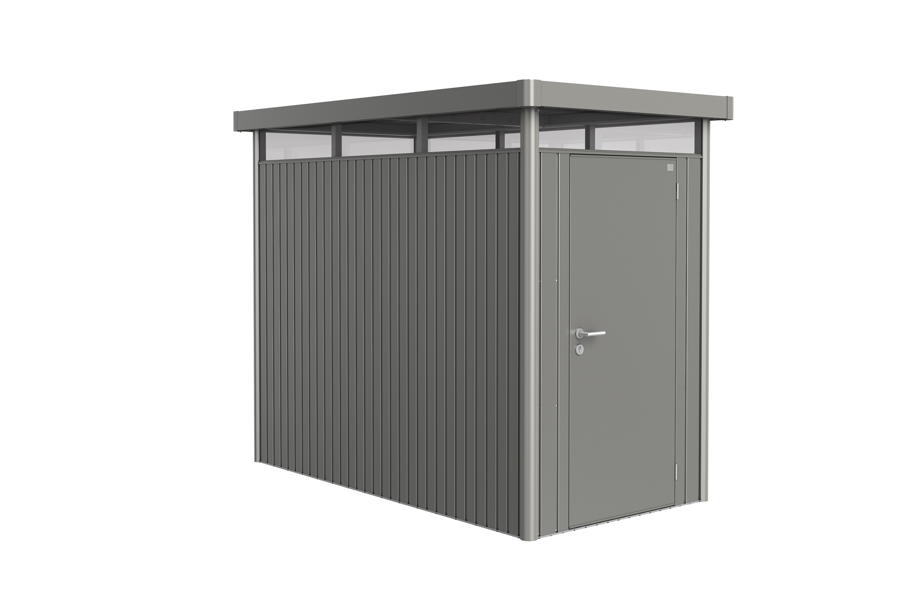 Domek narzędziowy metalowy Highline HS pojedyncze drzwi 155x275x222 cm szary Biohort