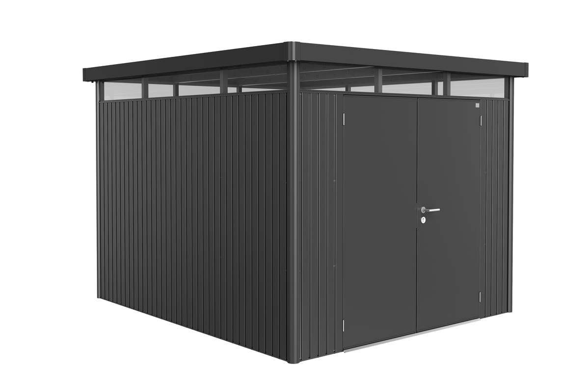 Domek narzędziowy metalowy Highline H5 podwójne drzwi 275x315x222 cm antracytowy Biohort