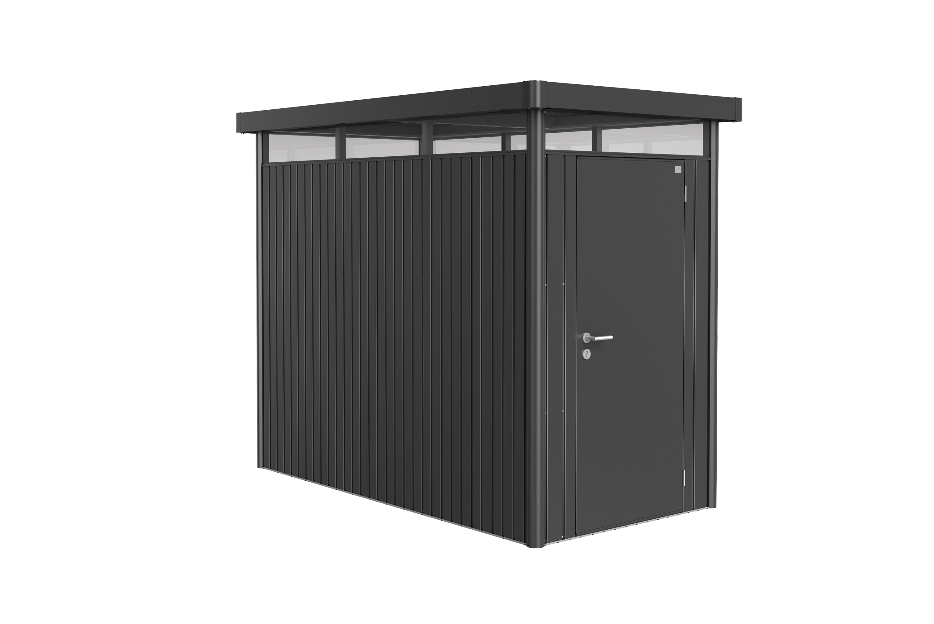 Domek narzędziowy metalowy Highline HS pojedyncze drzwi 155x275x222 cm antracytowy Biohort