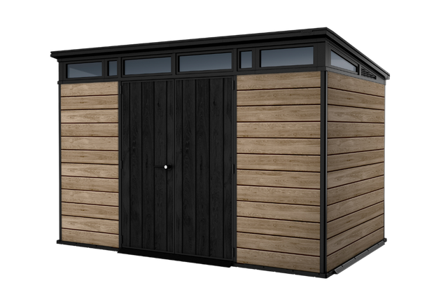 Caseta de resina Ashwood 11x7 de 340x226x218 cm y 7.4 m2