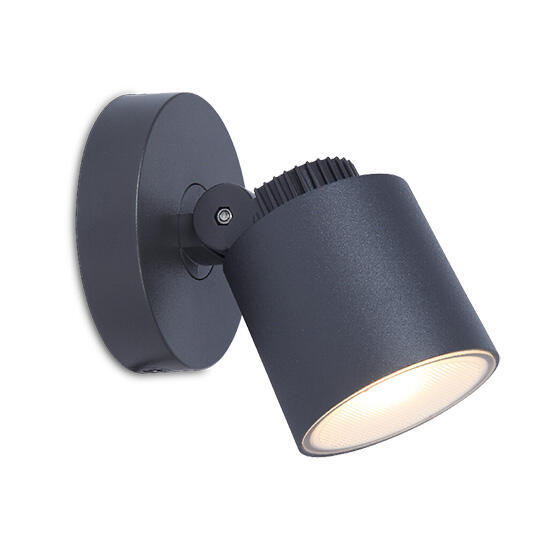 Applique LED moderno da esterno Explorer doppia luce grigio IP54, luce bianco caldo 400 lumen, LUTEC - 4