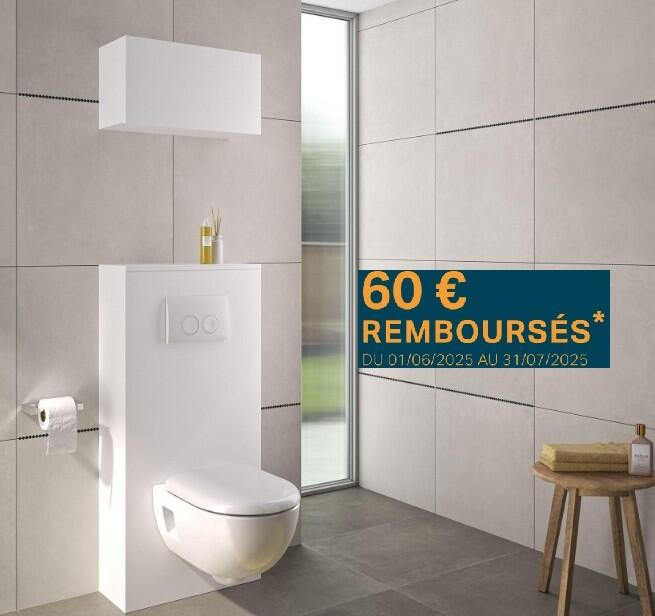 Coffrage/Habillage Lineo pour bati support WC suspendu Geberit | Leroy ...