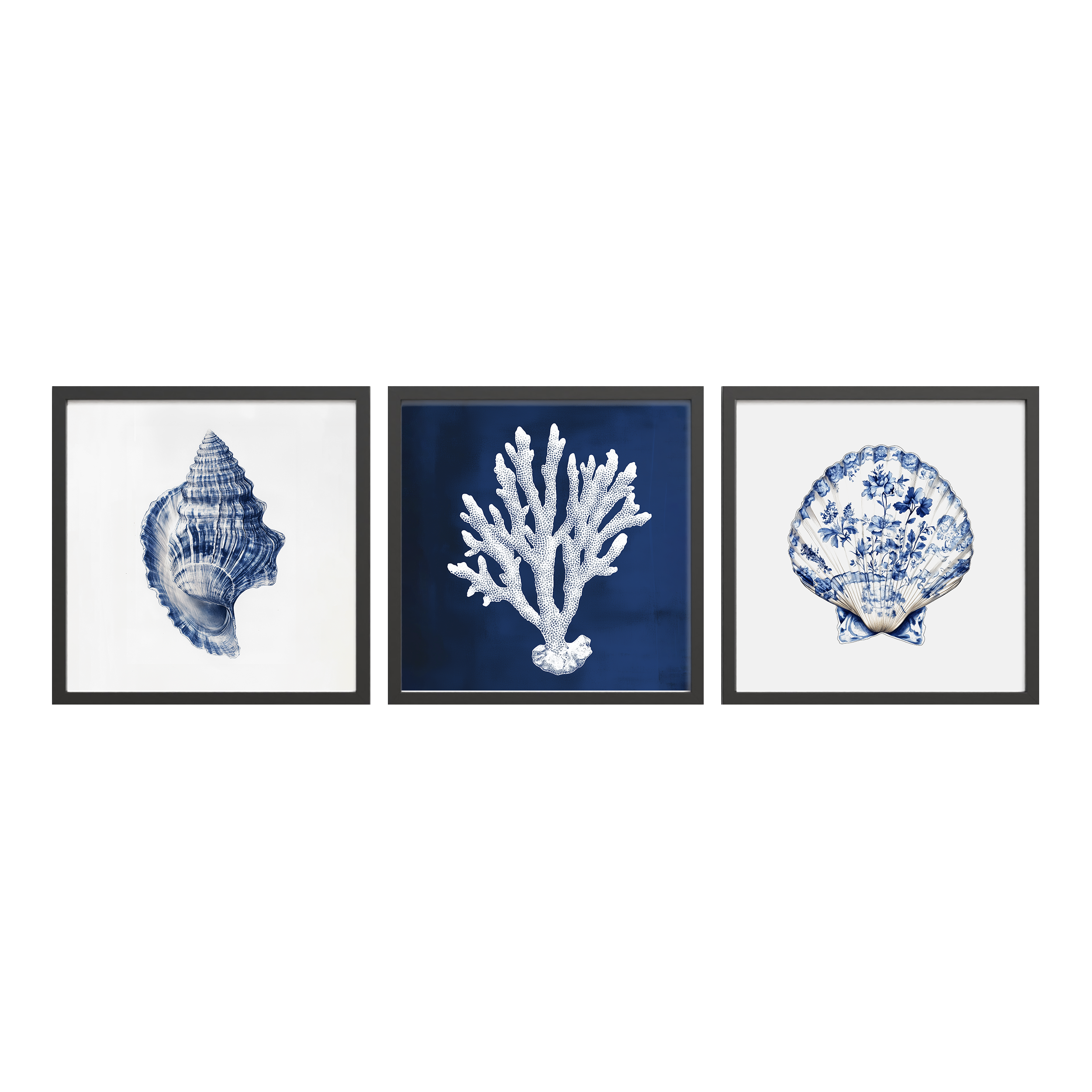 Obraz Muszle Sea Treasure 3 elementy 30 x 30 cm