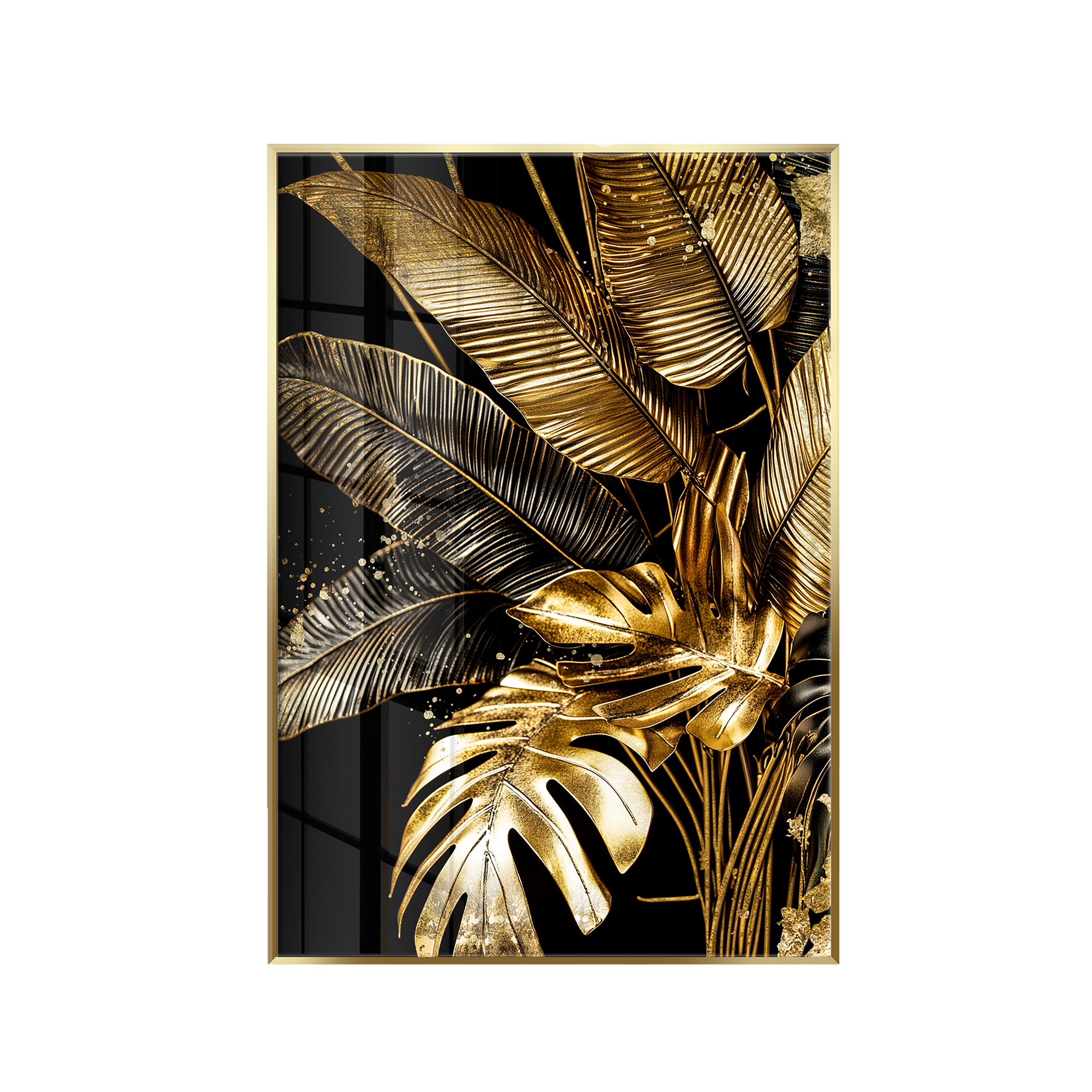 Obraz na szkle w ramie Gold 80 x 120 cm