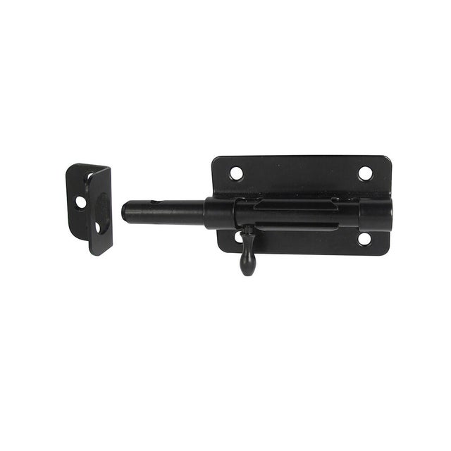 Verrou de box porte-cadenas acier noir - AFBAT