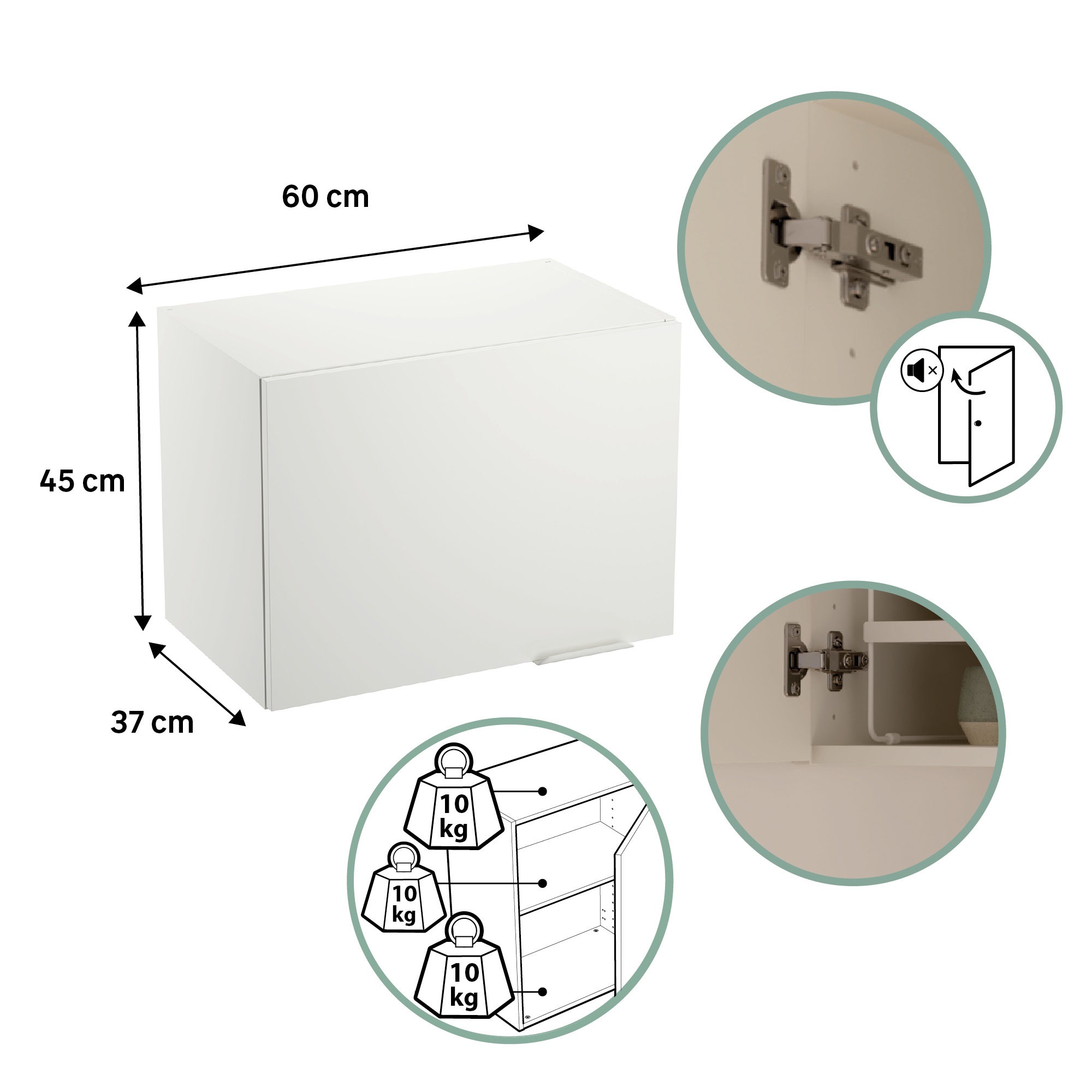 Pensile Eleki HH60 bianco - 5