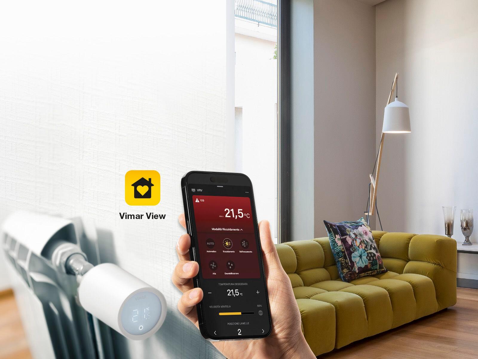 Valvola termostatica connessa dritta VIMAR 1