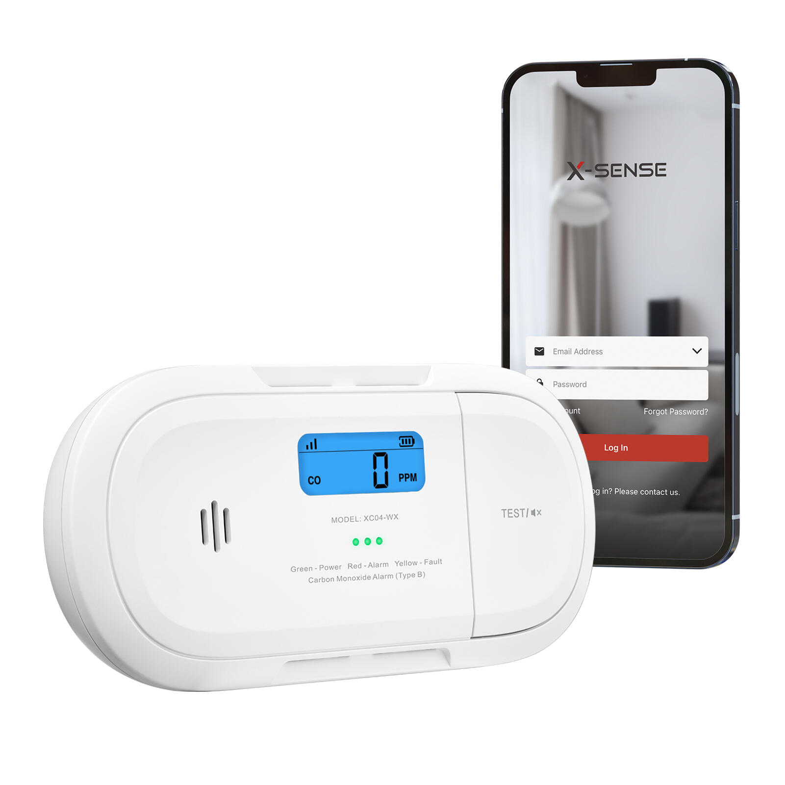 Detector de monóxido CO2 wifi con pantalla XSENSE - 2