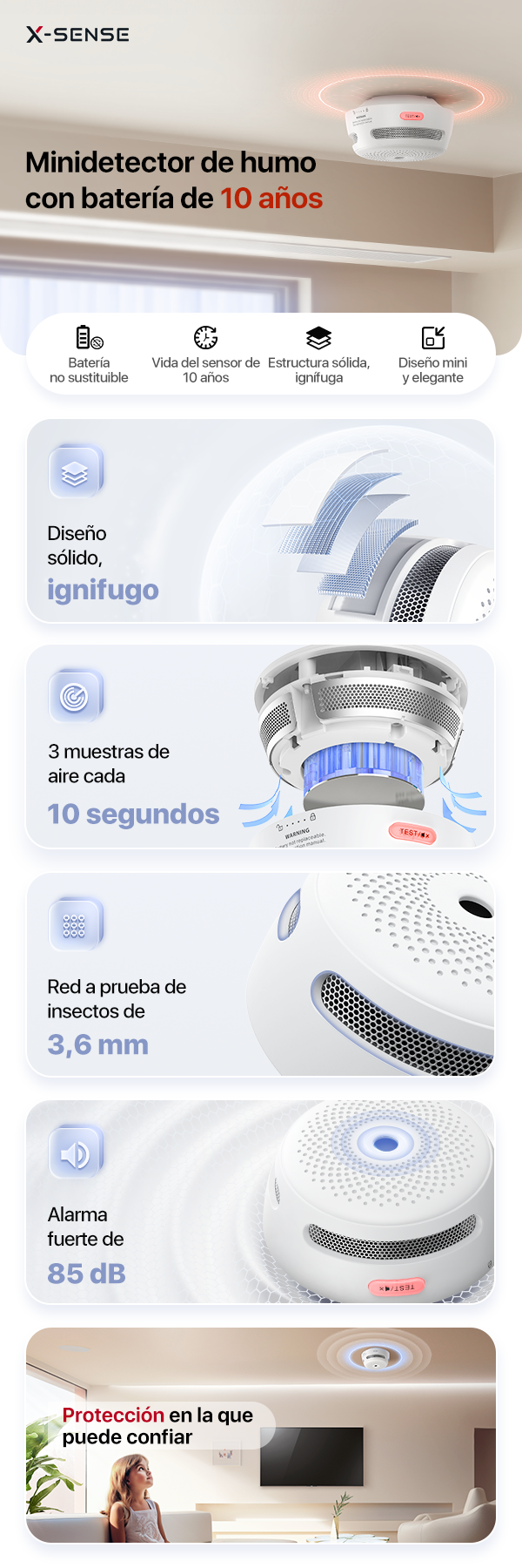 Detector de humo XSENSE
 - 14