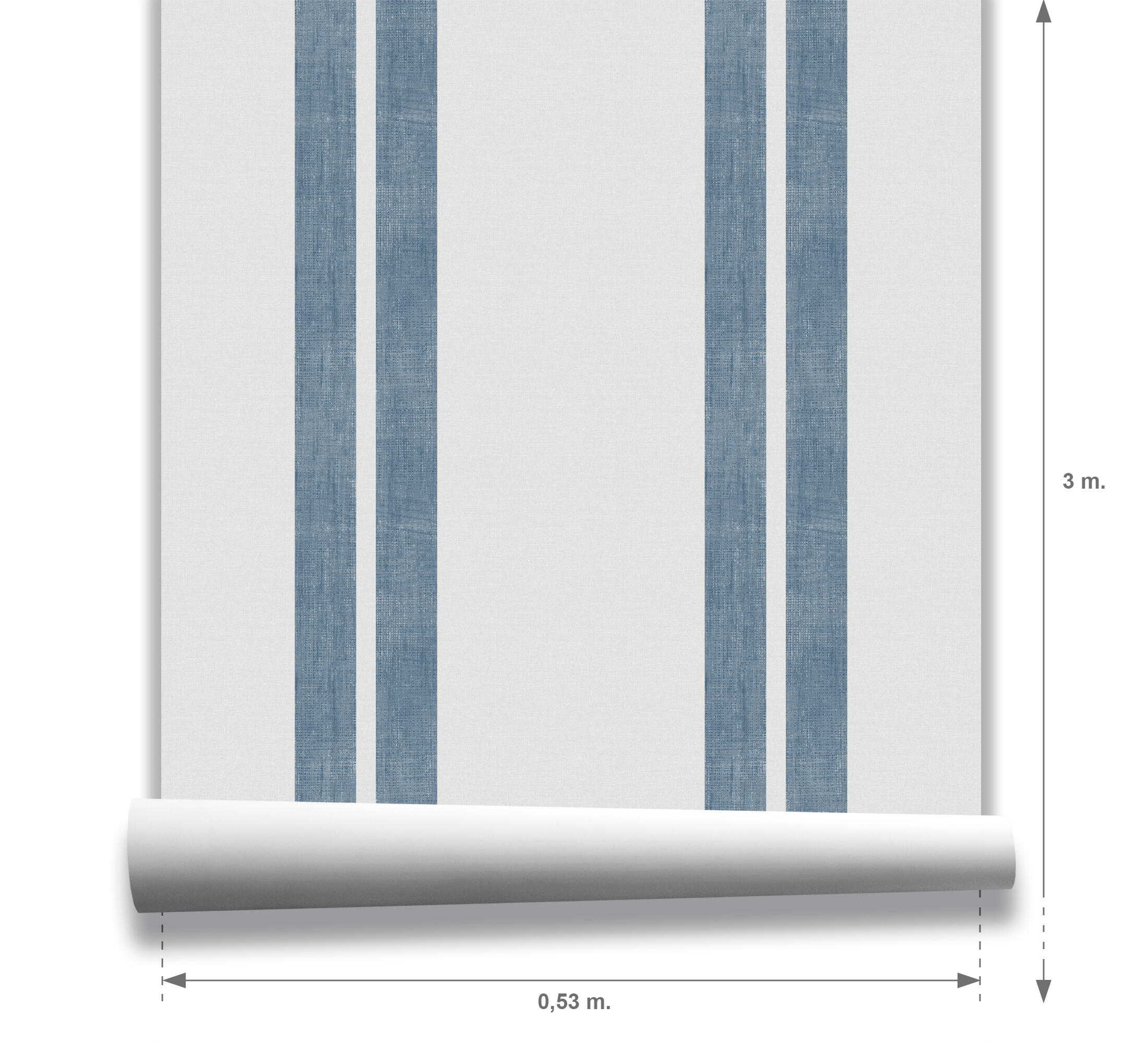 Papel pintado TNT adhesivo Geométrico 778-2 rodas azul  ICH 53cmx3m limpìeza con paño húmedo - 5