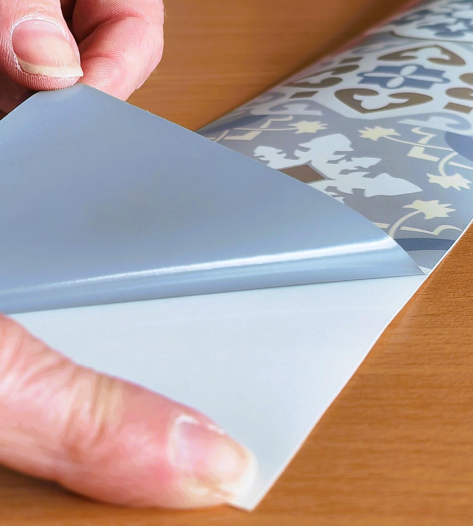 Cenefa adhesiva PVC lavable abstracto Cemento gris 10 cm x 3 m - 3