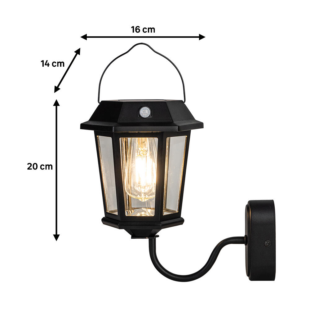 Candeeiro de parede exterior Alcudia 1800lm 3000k ip44 preto Inspire - 8