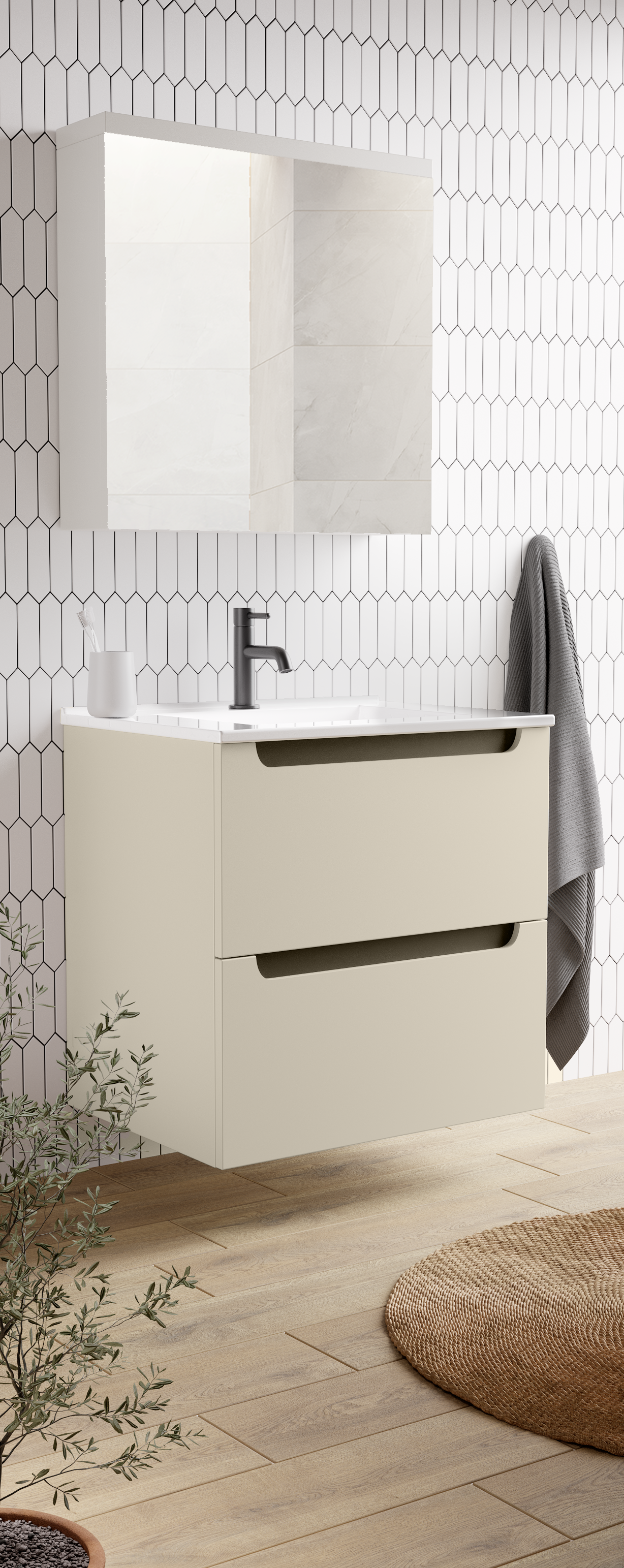 Umywalka meblowa New Essential 61 X 46 Sensea - 2