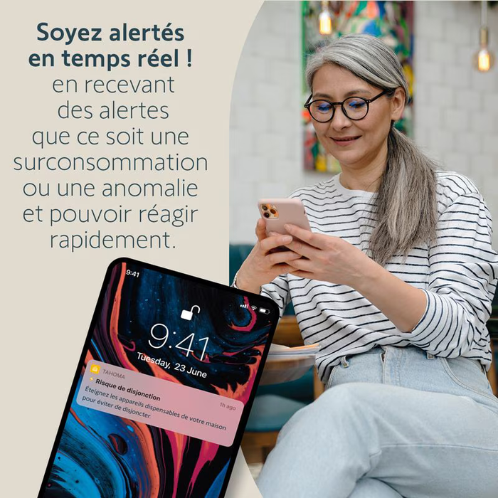 Recevez des alertes en temps réel en cas de surconsommation ou d’anomalies.