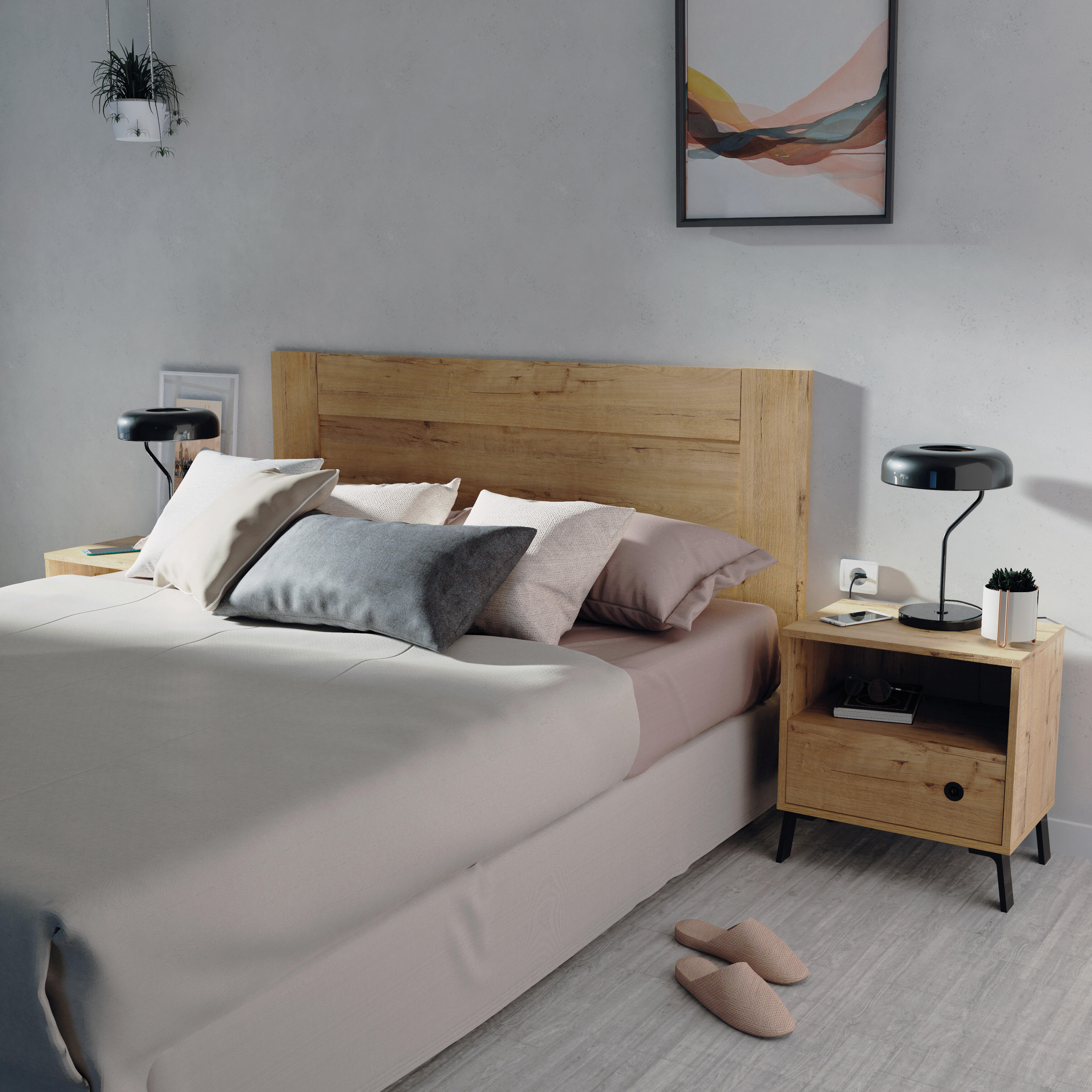 Cabecero Aroa roble gold 106x164x2.2cm - 3