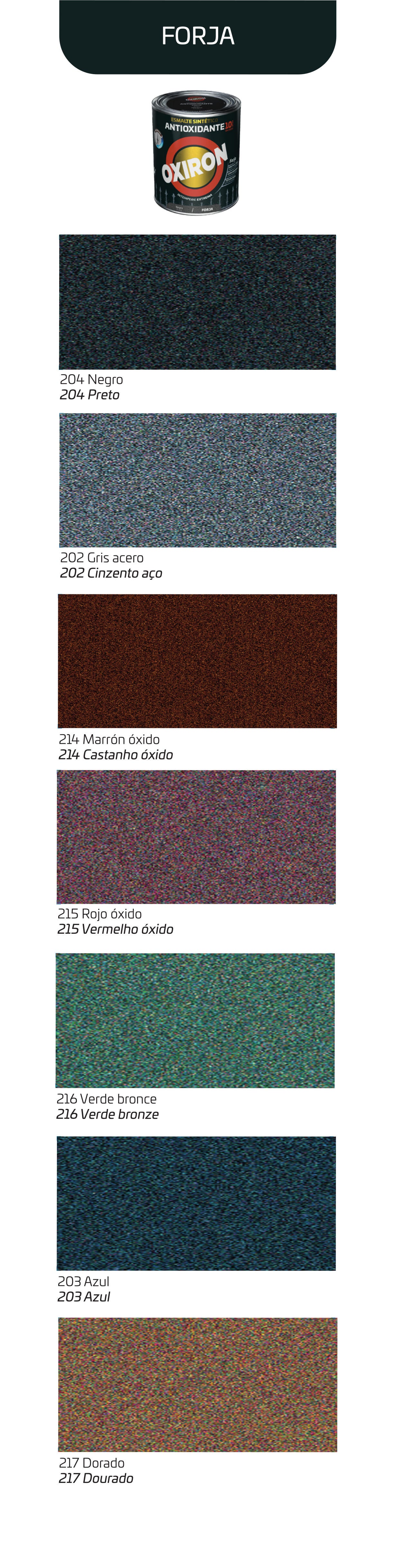 Pintura exterior color negro para hierro, reja, ventana, persiana OXIRON metalizado 750ml al disolvente aplicación directa sobre el óxido - 7