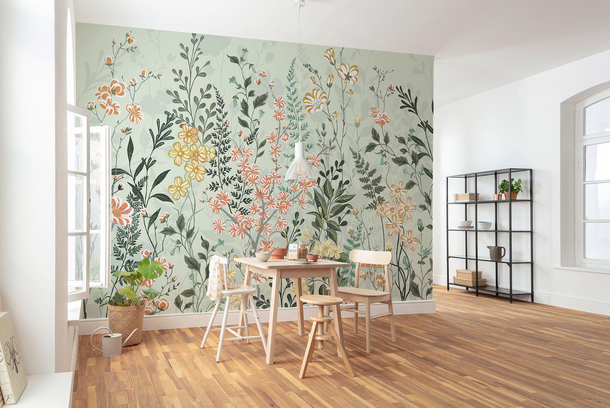 Mural no tejido naturaleza florestanis verde de 350 x 250 cm komar