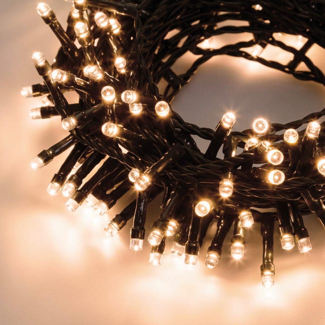 Leroymerlin Catena luminosa 600 lampadine LED bianco caldo 24.5 m