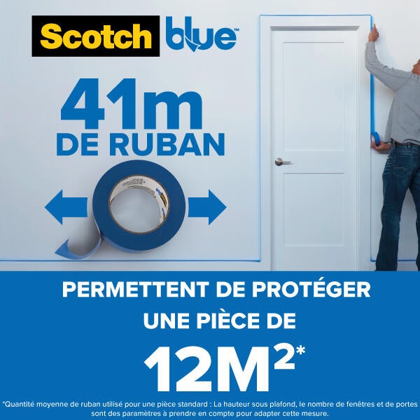 Lot de 2 rubans de masquage SCOTCH l.24 mm x L.41 m Multi-Surfaces - 3